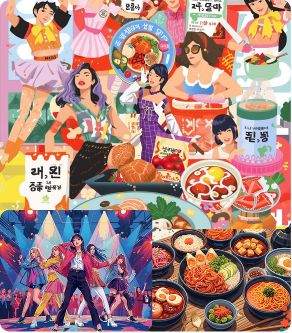 Postkarte zur Ausstellung: Korea zwischen Tradition und Trend - K-Kultur, K-Pop und koreanische Küche